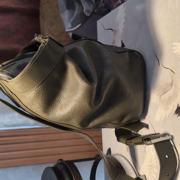 ALLSAINTS Anouck Leather Sling Olive Green - Picture 8 of 12